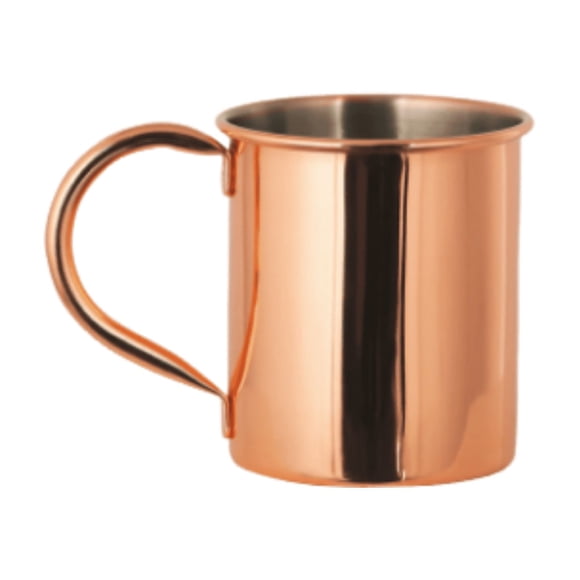 14 Oz Moscow Mule Pure Copper Mugs, Genuine Copper Cups for Drinking Moscow Mules, Food Safe Handcrafted Solid Real Copper Mug Large Cup Pure Polished Copper Christmas Gift