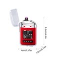 thumbnail image 3 of Bdday Briquet d'Extérieur Briquets Électriques Briquets USB Rechargeables Briquets Cool avec Lumière pour Camping Randonnée Aventure, 3 of 7
