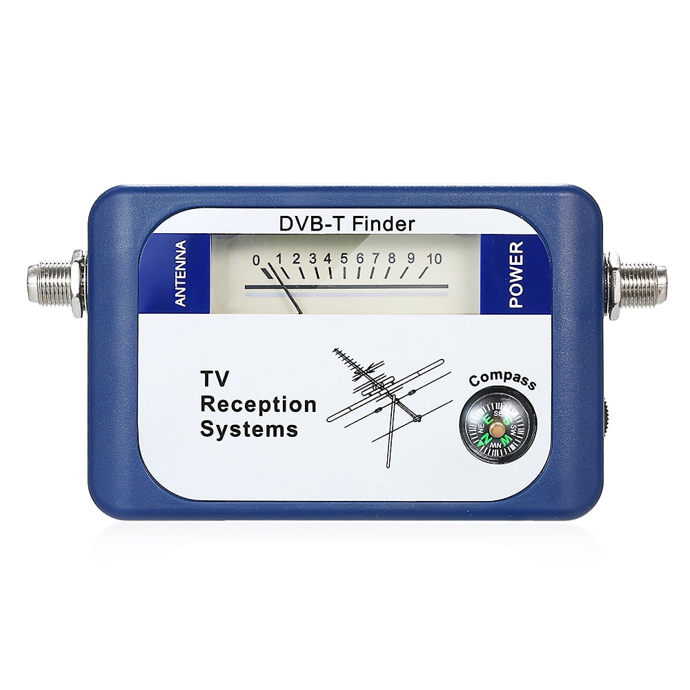 Yeacher Détecteur de Signaux Satellite Numérique DVB-T Compteur Antenne TV Terrestre Aérienne avec Boussole Systèmes de Réception TV