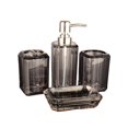 thumbnail image 3 of Abbracc 4x Bath Accessory Vanity Accessory Set Lotion Bottle Toilet Accessories Set Soap Gray, 3 of 9