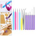 thumbnail image 3 of yuksok Paper Quilling Tools Slotted Kit Rolling Curling Needle Pen Decoration Different 11Pieces Tweezer, 3 of 9
