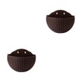thumbnail image 3 of Youkk Easy To Install Double-layer Plastic Flowerpot For Walls Drainage Flower Pot Coffee 2Set, 3 of 6