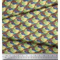 thumbnail image 2 of Soimoi Moss Georgette Fabric Bird,Palm Tree & Sun Nature Decor Fabric Printed Yard 42 Inch Wide, 2 of 3