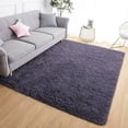 thumbnail image 2 of SUSUZI 5' x 7' Shaggy Area Rug, 2 Inch Thick Fluffy Plush Carpet with Non-Slip PVC Back, Soft Polypropylene Floor Rug for Bedroom Living Room Kids Room Home Décor, Purple, 2 of 6