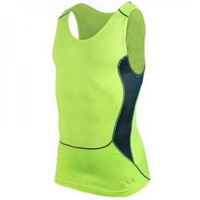 Men GYM Fitness Compression Base Layer Tops Sleeveless Gym Running Sports Vest