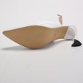thumbnail image 4 of Cameland White Sandals Soft Leather Slim High Heels Pointed Toe Back Hollow Toe, 4 of 9