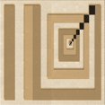 thumbnail image 1 of Ahgly Tapis d'Intérieur Lavable en Machine Carré Transitionnel Brun Cannelle, 4 Pieds Carré, 1 of 7