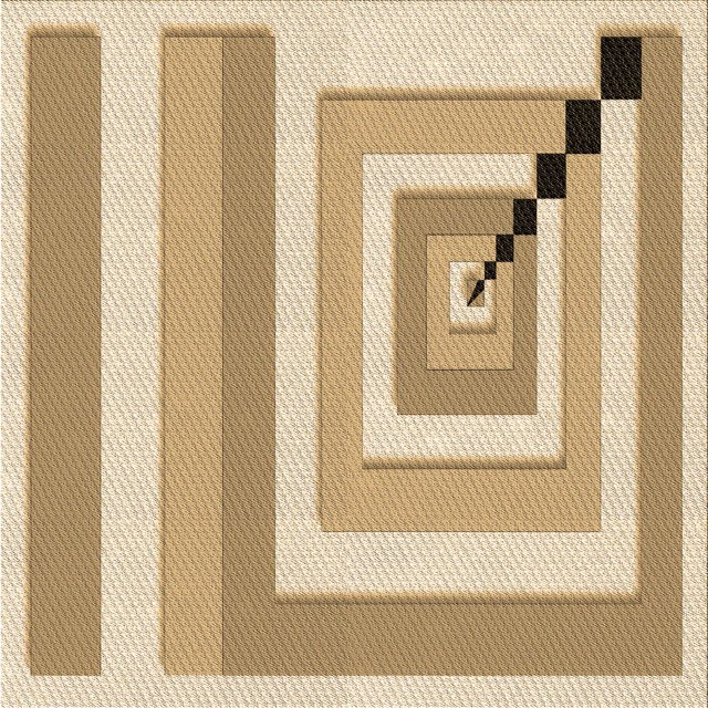 Ahgly Tapis d'Intérieur Lavable en Machine Carré Transitionnel Brun Cannelle, 4 Pieds Carré