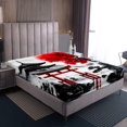 thumbnail image 4 of Erosebridal Japanese-Style Sheet Set King, Red Maple Tree Bedding Sets King Size, Watercolor Ink Decor 4pcs, 4 of 7