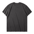 thumbnail image 1 of Pisexur T Shirts for Man , Hommes Couleur Unie Mode Décontractée Ventilée Col Rond Exercice Manches Courtes Haut Gris Foncé, S Chemises de Golf Hommes & Chemises Hommes, 1 of 4
