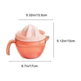 thumbnail image 3 of Meitianfacai Hand Juicer Citrus Orange Squeezer, Manual Lid Rotation Press Reamer for Lemon Lime Grapefruit with Strainer and Container, 3 of 7