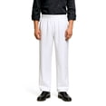 thumbnail image 1 of TOPTIE Classic Baggy White Chef Pants with Drawstring Waist Restaurant Work Uniform, 1 of 6