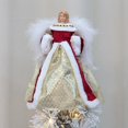 thumbnail image 4 of Angel Tree Top Christmas Ornament Decoration 12 Inch Angel Tree Topper for Home, Red, 4 of 8