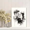 thumbnail image 2 of Toile Murale Aquarelle Portrait de Couple 15,75 X 11,81 Pouces, 2 of 8