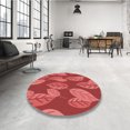 thumbnail image 4 of Ahgly Company Tapis d'Intérieur Rectangulaires Transitionnels Rouges Lavables à la Machine, 3 Pieds x 5 Pieds, 4 of 7