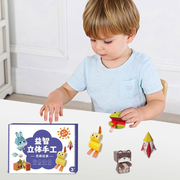 Arts et Artisanat Livre 3D d'Artisanat et Trousse d'Art Bricolage Couper Maquettes en Papier d'Artisanat Livre d'Artisanat Mobile Ensemble Facile Fait Main de Figurines d'Animaux