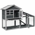 thumbnail image 1 of Gymax 58'' Wooden Rabbit Hutch Large Chicken Coop Weatherproof Indoor & Outdoor Use, 1 of 10
