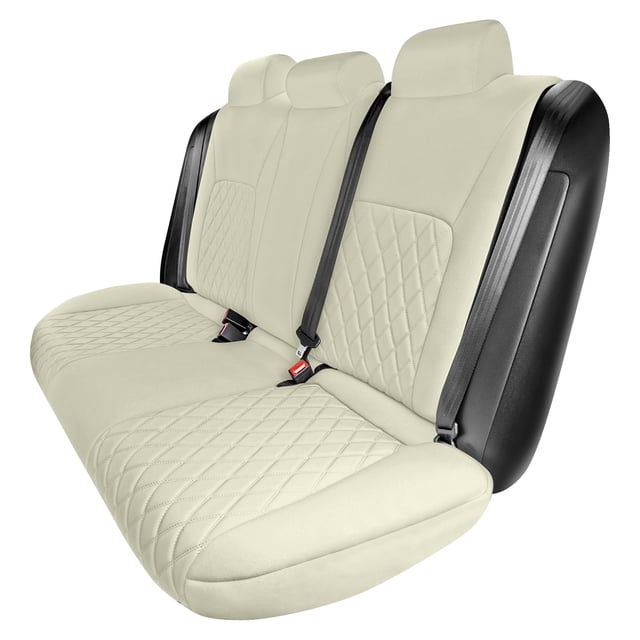 For 2016-2024 Honda Civic FH Group Neoprene Custom Fit Car Seat Covers Waterproof - Rear Solid Beige