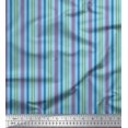 thumbnail image 1 of Soimoi Poly Georgette Fabric Vertical Stripe Printed Fabric 1 Yard 42 Inch Wide, 1 of 5
