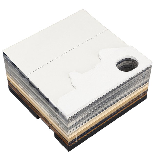 Bloc-Notes 3D Château, Bloc-Notes d'Art Sculpté Créatif et Amusant pour Salle de Lecture