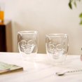 thumbnail image 5 of Borosilicate Glass Double Wall Skull Shaped Tumblers Set Of 2 - Clear, 250ml Each | Stylish Glasses For Cocktails, Parties, Margaritas - Dishwasher Safe, Transparent, Elegant, 5 of 5