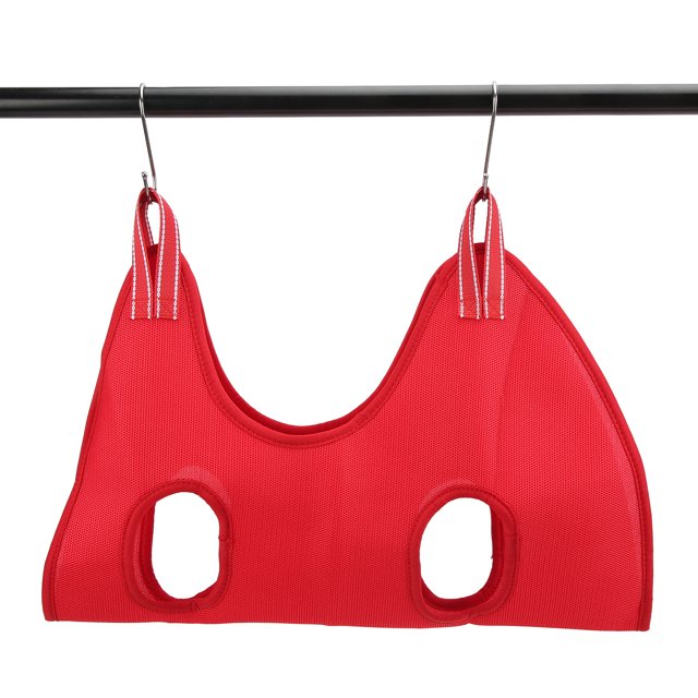 Pet Grooming Hammock, Sling With 2 Hooks Breathable For Bathing Cleaning Teeth Trimming NailBlack M