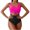 🔥 Hot Pink, variant on Sentmoon Women's One-Piece Swimsuits Tummy Control Sporty High Cut Swimsuit for Women Solid Color Sleeveless Eyelet Slim Women's Swimsuits Beach Items
