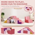 thumbnail image 4 of Qaba Climbing Foam Blocks for Toddlers, 2-Piece Soft Play Foam, Pink, 4 of 10