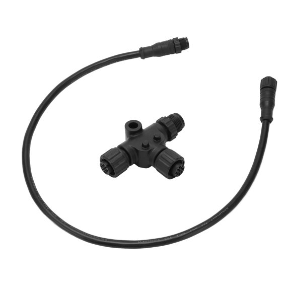 For NMEA 2000 Drop Backbone Cable, ABS Fast Speed Waterproof T-Connector 5 Pin M12 Thread for Marine Accessories