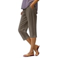 thumbnail image 1 of Women's Solid Color Loose Pants Cropped Pants, 1 of 4
