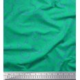 thumbnail image 1 of Soimoi Green Rayon Fabric Planet & Stars Galaxy Print Sewing Fabric Yard 56 Inch Wide, 1 of 3
