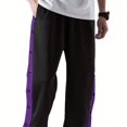 thumbnail image 1 of Bamboohart Men‘s Tear Away Pants  Loose Fit Basketball Pants High Split Snap Button Sweatpants, 1 of 7