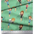 thumbnail image 2 of Soimoi polyester Crepe Fabric Business Girl Decor Fabric Printed Yard 42 Inch Wide, 2 of 3