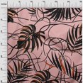 thumbnail image 3 of oneOone Velvet Pink Fabric Abstract Tropical Leaf Craft Projects Decor Fabric Printed By The Yard 58 Inch Wide, 3 of 4