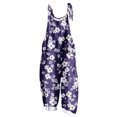 thumbnail image 1 of yoeyez Rompers for Women Summer,Ladies Print Summer Plus Size Long Jumpsuits Sleeveless Adjustable Straps Backless Overalls Jumpsuits With Pockets Purple,L, 1 of 6