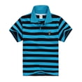 thumbnail image 1 of Chemises Polo pour Garçons, Chemise Rayée pour Garçons, Manches Courtes, Chemises pour Tout-Petits, Chemise Boutonnée pour Garçons, Tenue pour Garçons 8-9 Ans, 1 of 2