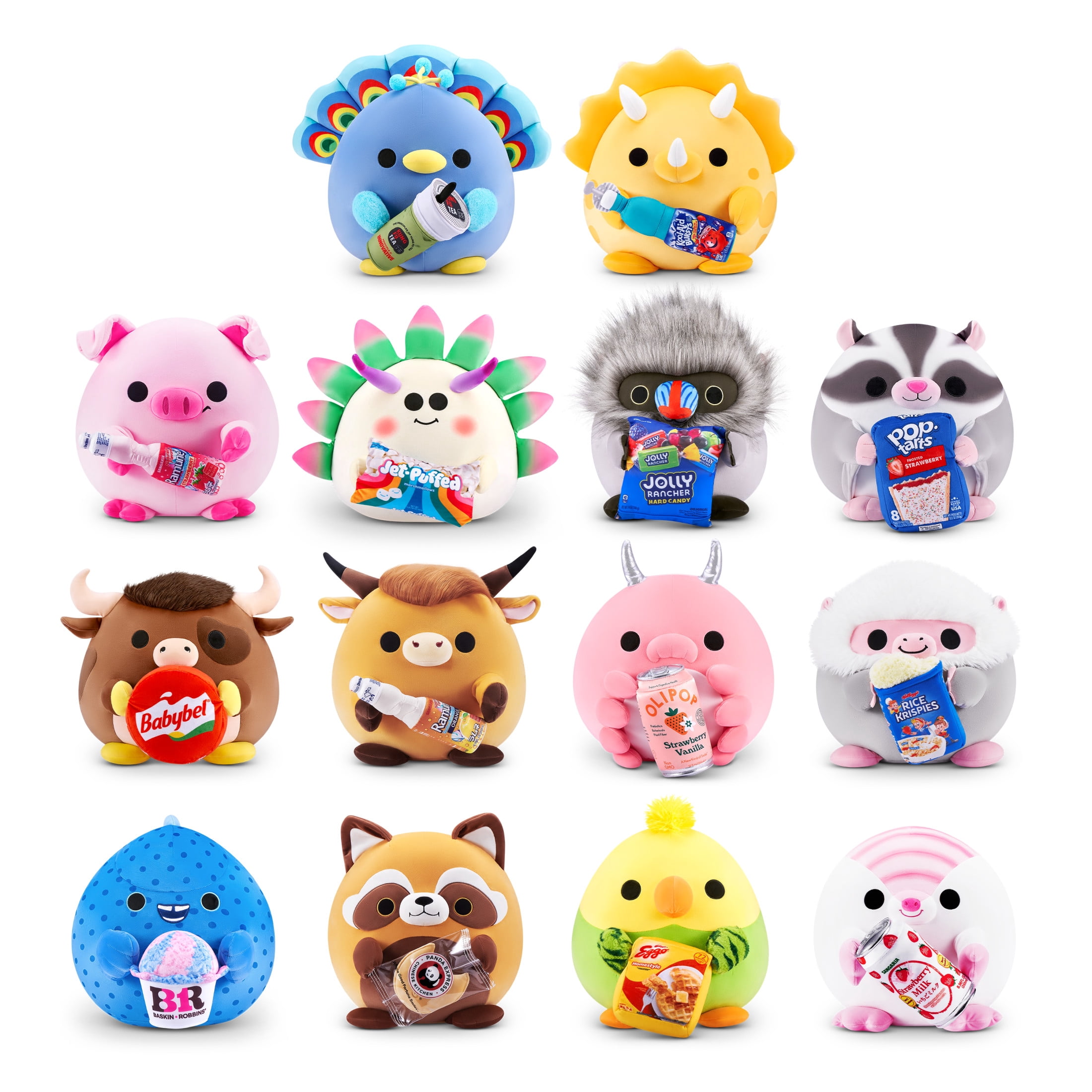 Snackles Peluche série 3 8 pouces sous licence de ZURU (Baboon w/Rice Krispies) de ZURU, Peluche avec licence accessoires Snack Brand