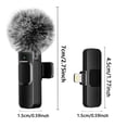 thumbnail image 3 of NEW Wireless Lavalier Microphone Audio Video Recording Mini Mic for Iphone Android Laptop Live Gaming Mobile Phone Microphone, 3 of 5