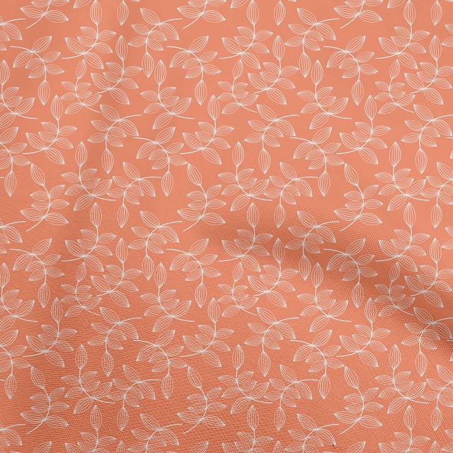 oneOone Cotton Poplin Twill Orange Fabric Asian Block Craft Projects Decor Fabric Printed By The Yard 56 Inch Wide