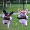 thumbnail image 2 of Hanging Statue Animal Pig Shape Landscape Pendant Resin Simulation Swing Figurines Outdoor Decorations, 2 of 10