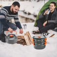 thumbnail image 4 of 11PCS Camping Cookware Mess And with Kettle Stainless Steel Cups Lightweight for Hiking Backpacking Picnic Orange, 4 of 8