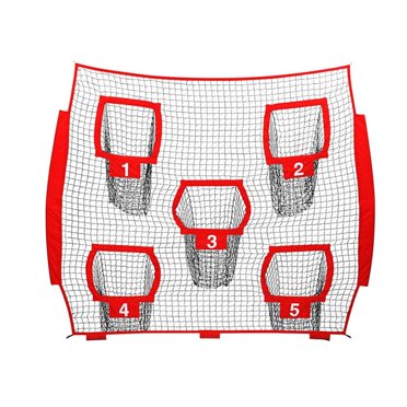 Siruishop Football Throwing Net Improve Skills with 5 Target for Yard Kids Adults Lawn