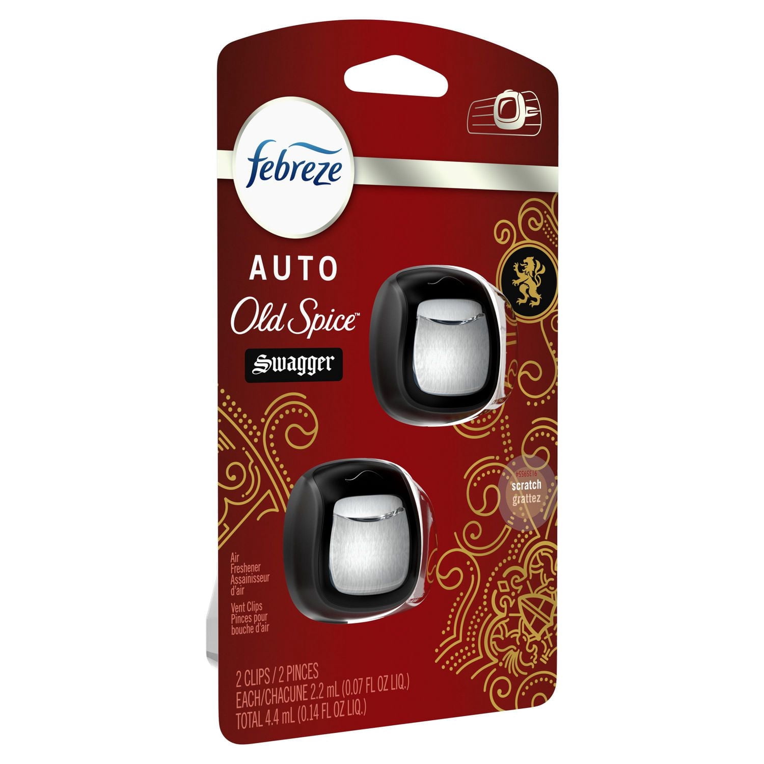 Assainisseur d’air sous forme de pince pour bouche d’air Febreze AUTO