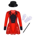 thumbnail image 1 of JanJean Girls Magician Costume Outfits Halloween Magic Performance Cosplay Dress Up Red 6, 1 of 5