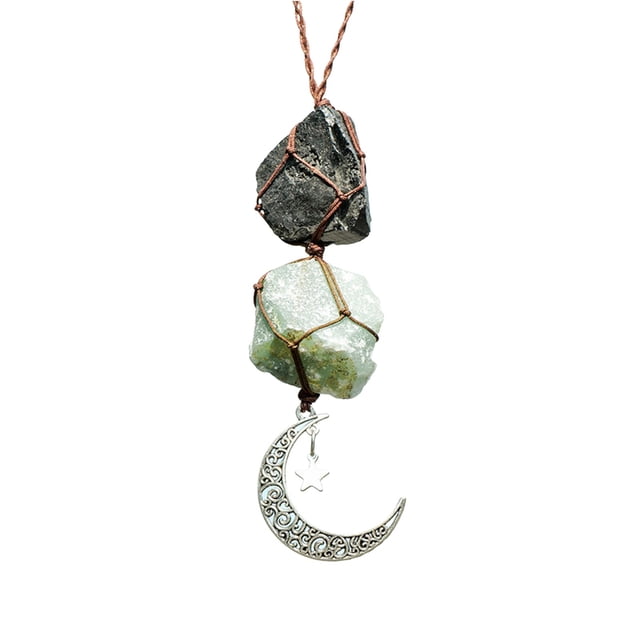 Hanging Car Charm - Dangling Moon Crystal Accessories for Car and Home