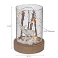 thumbnail image 2 of Led Cylinder Glass Stand With Wooden Base Reindeer Branch, 2 of 3