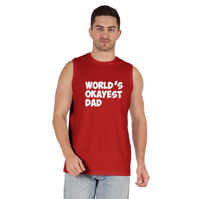 Inkmeso Printed Graphic World Okayest Dad€ T-Shirt For Mens Best Daddy Ever Gift T-Shirt