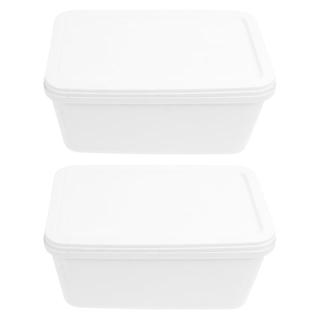 2pcs 3 Litres Refrigerator Ice Cream Storage Container Freezer Ice Cream Tub