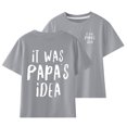 thumbnail image 2 of Aboser Idée de PAPA T-Shirts pour Enfants pour Filles de 3 à 14 Ans T-Shirts à Manches Courtes pour Tout-Petits Garçons Coton Blouses Graphiques Décontractées Col Rond Hauts d'Été T-Shirt, 2 of 5