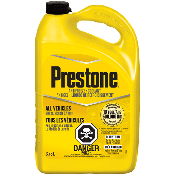 Prestone Universel Antigel + Liquide de Refroidissement Pret a L'emploi 3.89L